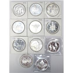 RCM Lot; Comemmorative Silver Proof Dollars in Cardboard or Plastic Holders. Years Included: 1971, 7