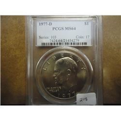 1977-D IKE DOLLAR PCGS MS64