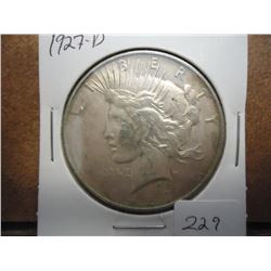 1927-D PEACE SILVER DOLLAR