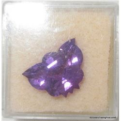 Gemstone 6.41 Carat Amethyst 16mm x12mm Butterfly Shape