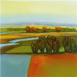 MOUNTAIN MORNING SKY - Limited Edition Lithograph 20"x20"