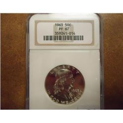 USA;  1963 50¢, NGC PR67