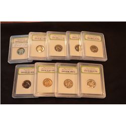 (9) - U.S. 5-Cent MS-Brilliant Uncirculated Coins