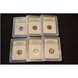 (6) - U.S. 10-Cent MS-Brilliant Uncirculated Coins