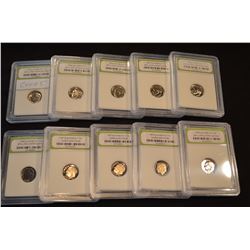(10) - U.S. 10-Cent MS-Brilliant Uncirculated Coins