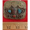 Image 2 : Old Cowboy Silver & Turquoise Buckle