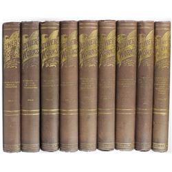 9 Volume set of Bulwer's Works Books,