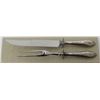 Image 1 : 2 pc. meat carving set with silver plated handles
