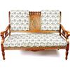 Image 1 : Victorian oak settee with lyres back