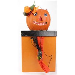 Vintage paper mache Halloween trick or treat