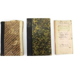 Collection of 3 ledgers dated 1894 & 1892