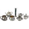 Image 1 : Collection of antique silverplate items includes