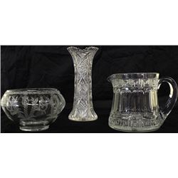 Collection of 3 glass items includes antique