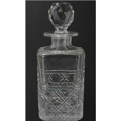 Quality hand cut whiskey decanter in lead crystal