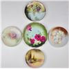 Image 1 : Collection of 5 hand painted plates.