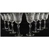 Image 1 : Fine set of 8 stemware glasses with hand cut