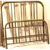 Image 1 : Antique brass bed with rails.