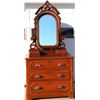 Image 1 : Walnut Victorian dresser with 5 drawers,