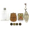 Image 1 : Collection of 8 includes antique whiskey pocket