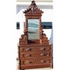 Image 1 : Walnut Victorian dresser with 3 drawers