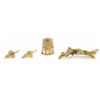 Image 1 : Collection of 3 includes 14k Victorian thimble