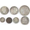 Image 1 : Collection of 7 coins includes Morgan 1880 O