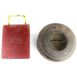 Collection of 2 horse tether weights