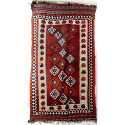 Vintage Persian Kilim showing some light