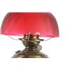 Image 1 : Antique red satin glass parlor lamp