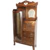 Image 1 : Oak secretary with drop front desk over 3