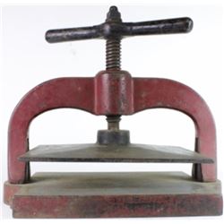 Antique cast iron book press with original