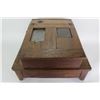 Image 1 : Antique oak cash register with manual receipt