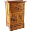 Image 1 : Nice antique oak ice box with applied carvings,