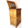 Image 3 : Nice antique oak ice box with applied carvings,