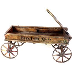 Antique wood childs wagon by the Overland Co.
