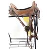 Image 1 : Brown leather McClellan saddle