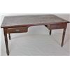 Image 1 : Early primitive pine flat top desk with left