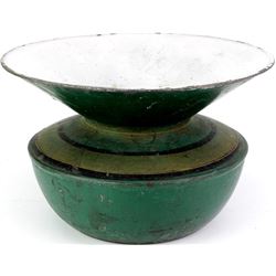 Large antique cast iron spittoon with original