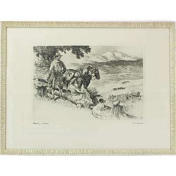 "Making a Home" vintage Talio-Crome print