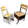 Image 2 : Collection of 4 childs school chairs, larger