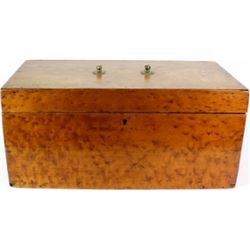 Early 19th C. document box in veneer birds