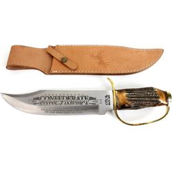Large bowie knife stamped Colt with etched blade