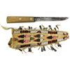Image 1 : Beaded on leaher knife sheath 9" long C. 1910-