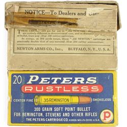 Collection of 2 empty ammo boxes
