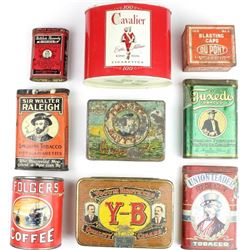 Collection of 9 misc. tins includes