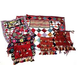 Collection of 5 hand woven textiles includes