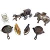 Image 1 : Collection of 7 cast iron items includes antique