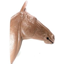 Life size plastic horse head, wall mount