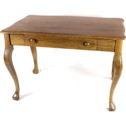 Antique quartersawn oak library table