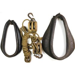 Collection of 3 includes block and tackle,